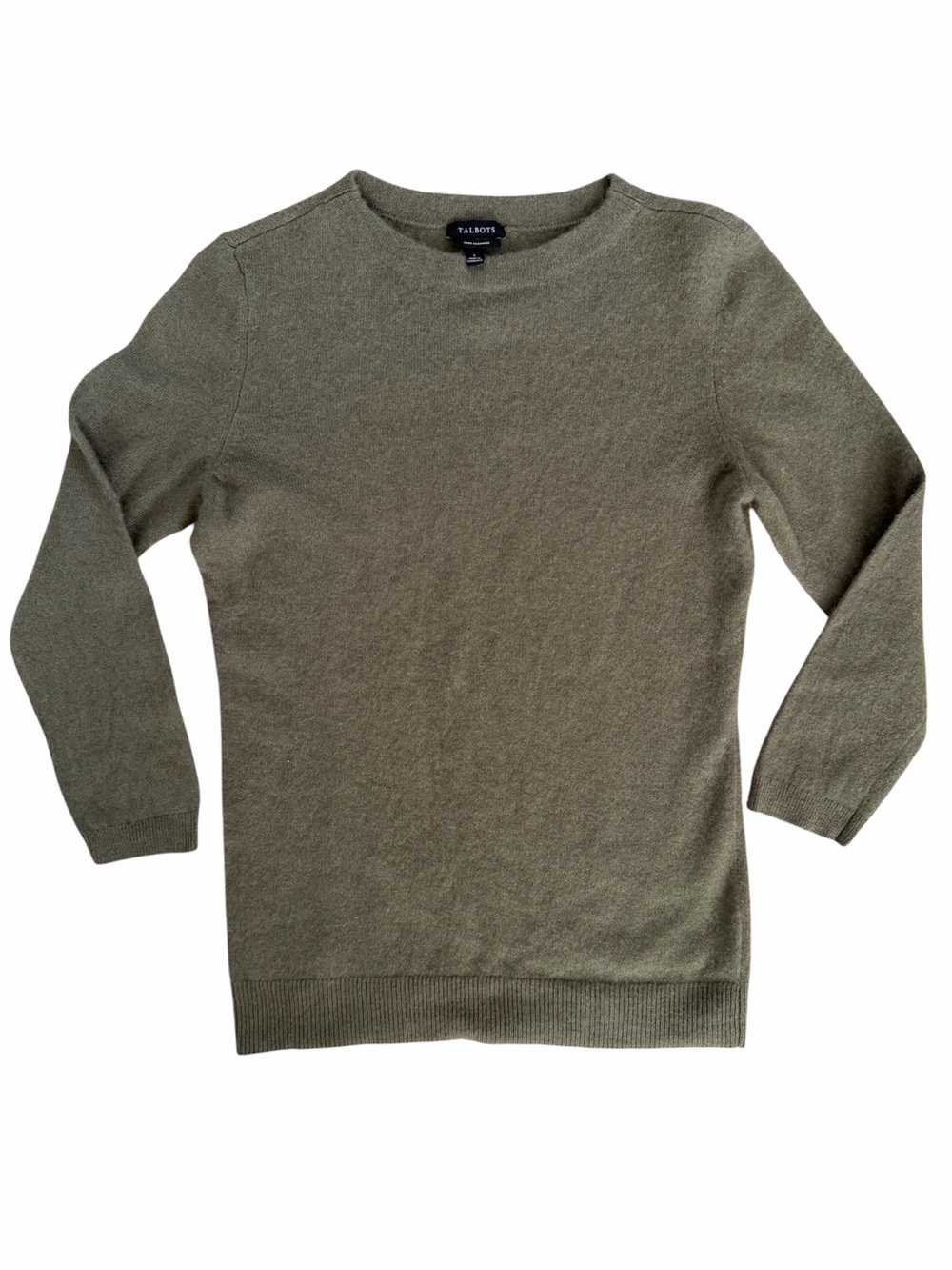 Talbots Audrey 100% Cashmere Sweater 3/4 Sleeve Size Small